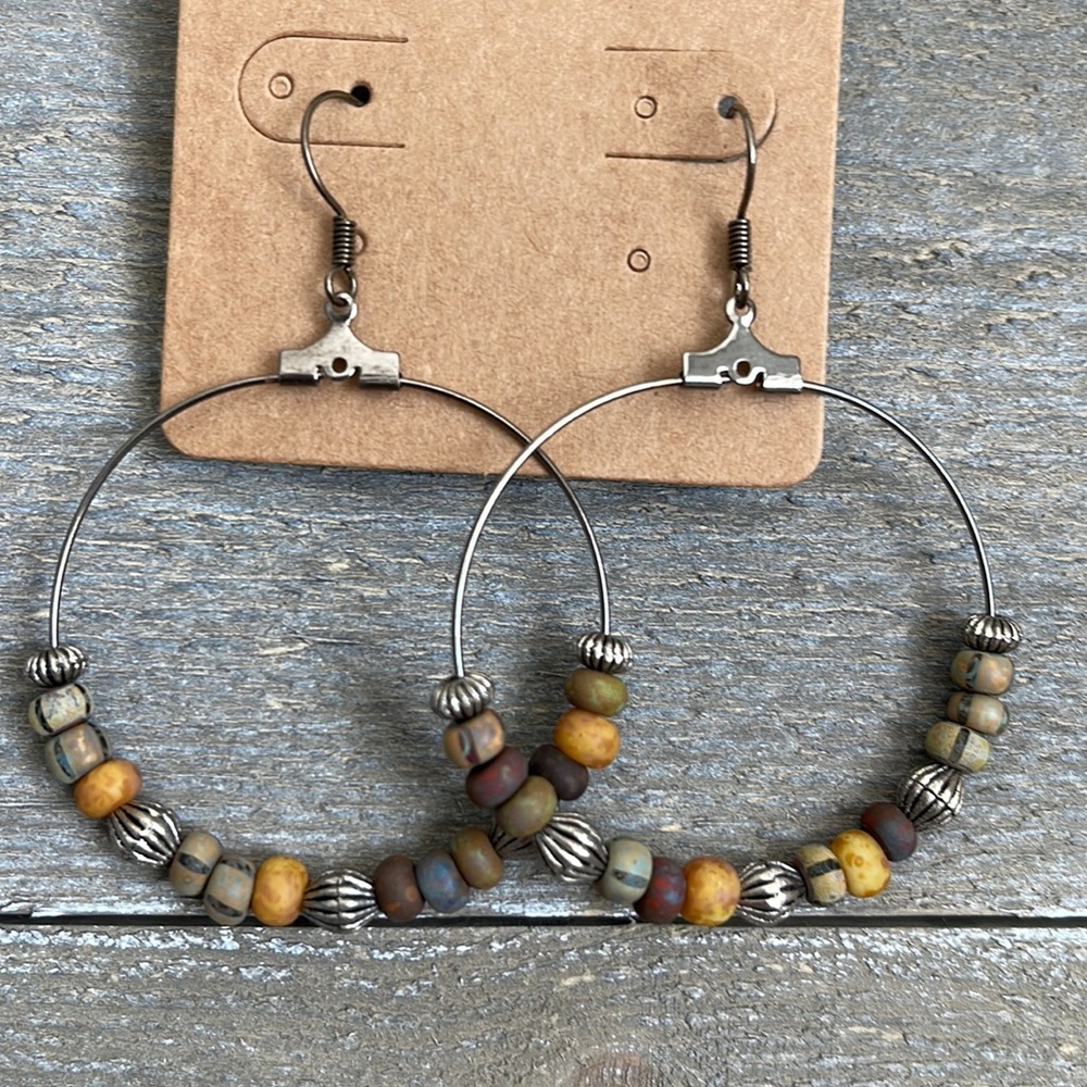 Handmade hoop earrings